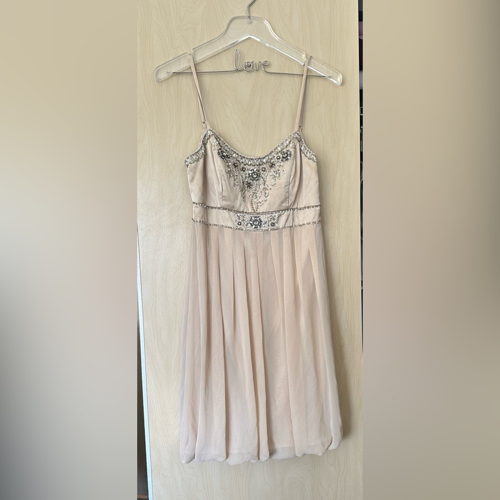 Champagne Gemmed Dress- Feel like a pretty princess